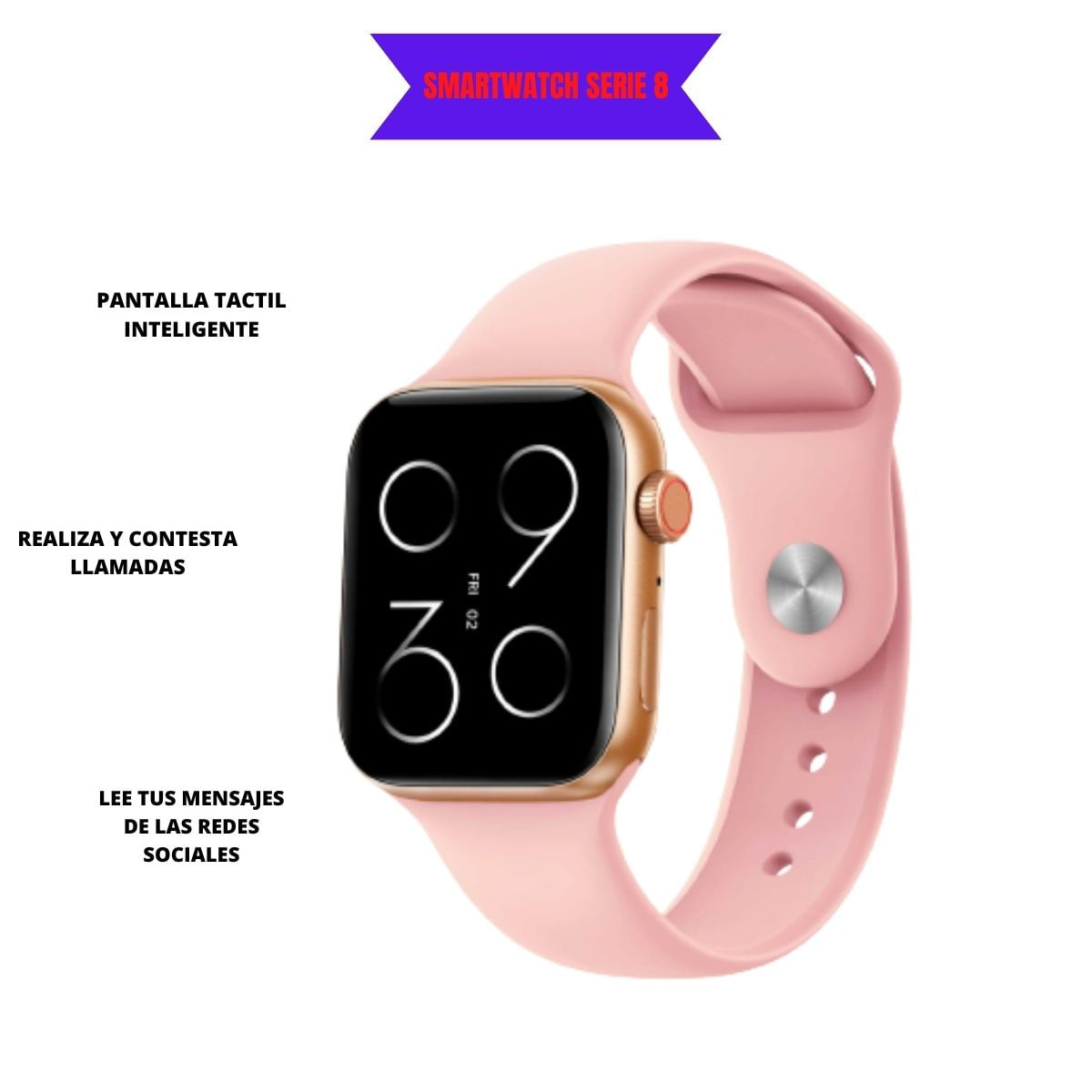 Smartwatch Serie 7 Pro Max Rosado