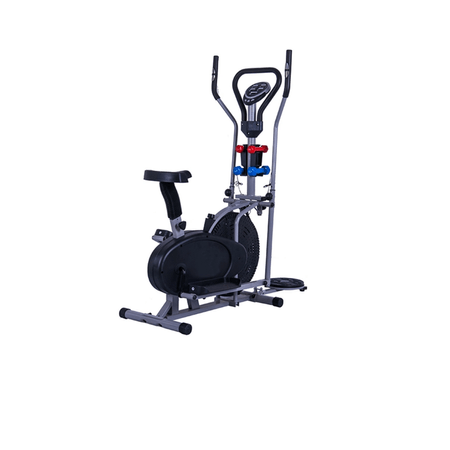Bicicleta Elíptica Multifuncional más Pesas y Twister Pantalla LCD