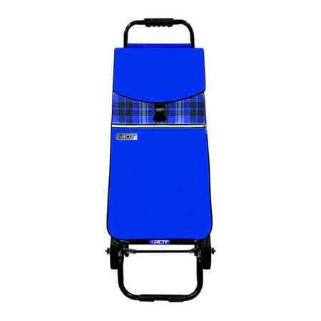 Carrito de Compras de Metal con Bolsa Grande- Azul