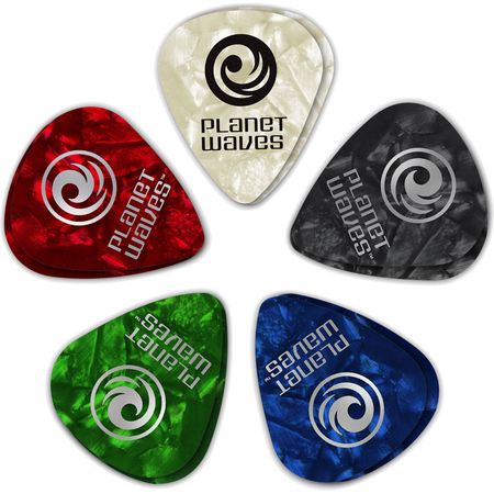 Paquete de 10 Púas para Guitarra Planet Waves Classic Pearl Celluloid Extra Heavy 1287917-REG