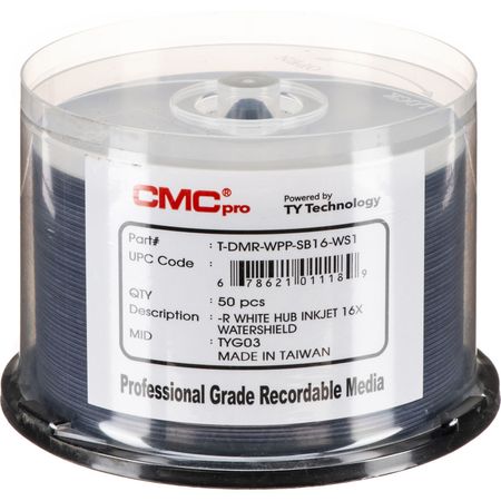 Discos Dvd R Cmc Pro Print Plus de 4.7Gb y 16X Paquete de 50 1257814-REG