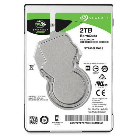 Disco Duro Interno Seagate Barracuda Compute de 2Tb 5400 Rpm y Conexión Sata de 2.5 1286887-REG
