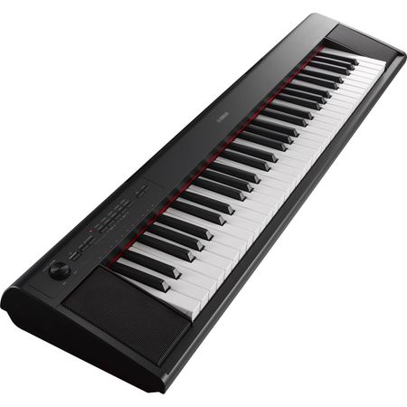 Teclado Portátil Yamaha Np 12 Piaggero con Estilo de Piano y Adaptador de Corriente Negro 1748143-REG