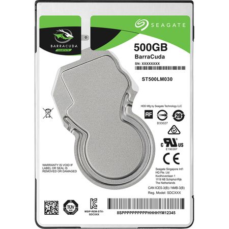 Disco Duro Interno Seagate Barracuda Compute de 500Gb 5400 Rpm y Conexión Sata de 2.5 1286885-REG