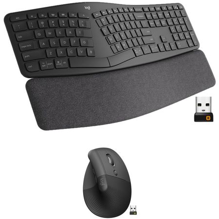 Kit de Productividad Logitech Wireless Ergo K860 con Teclado Dividido y Ratón Vertical Elevado 1703022-REG