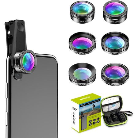 Kit de Lentes para Smartphone Apexel 6 en 1 1692505-REG