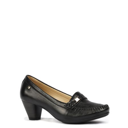 Zapatos Casuales de Cuero para Mujer PAR&SS KA23-0502 Negro Talla 39