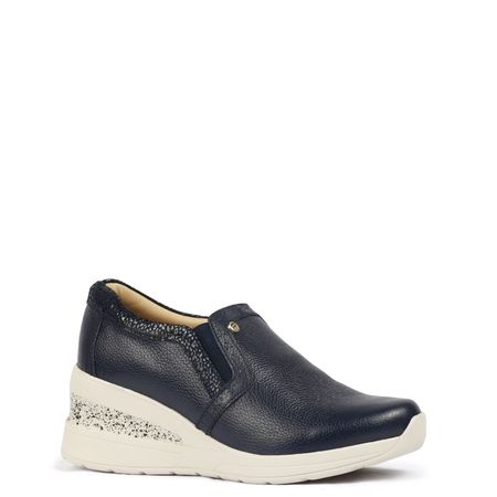 Zapatos Casuales de Cuero para Mujer PAR&SS KA23-SOFIA Azul Talla 38