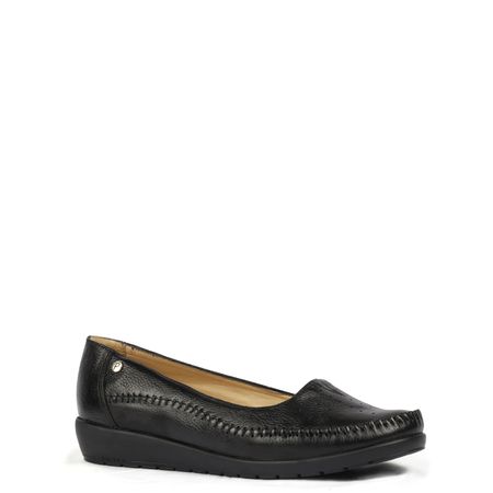 Zapatos Casuales de Cuero para Mujer PAR&SS KA23-0207 Negro Talla 39