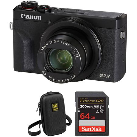 Cámara Digital Canon Powershot G7 X Mark Iii con Kit de Accesorios Negro 1498748-REG