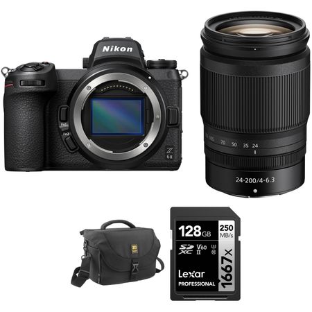 Cámara sin Espejo Nikon Z6 Ii con Lente 24 200Mm y Kit de Bolso 1734507-REG