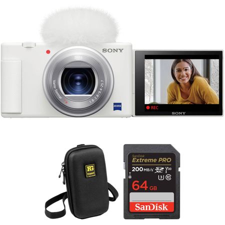 Cámara Digital Sony Zv 1 con Kit de Accesorios Blanco 1660419-REG