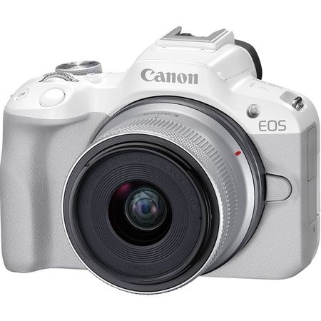 Cámara Mirrorless Canon Eos R50 con Lente 18 45Mm Blanco 1750100-REG