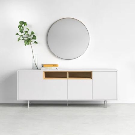 Aparador de Salón Moderno Tito Blanco Oak