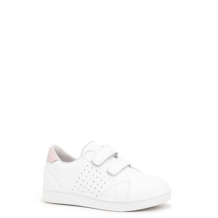 Zapatillas Escolares de Cuero para Niños Par&ss ES23-2501N Blanco Rosado Talla 24