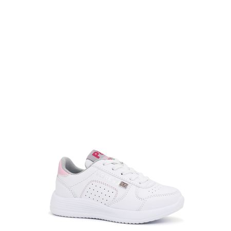 Zapatillas Escolares de Cuero para Niños Par&ss CE23-191N Blanco Rosado Talla 30
