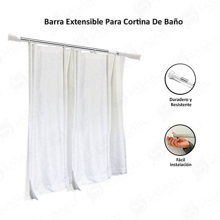 Barra Extensible para Cortina de Baño