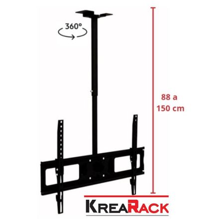 Rack para Tv de Techo Tubo Largo Regulable de 24 a 60