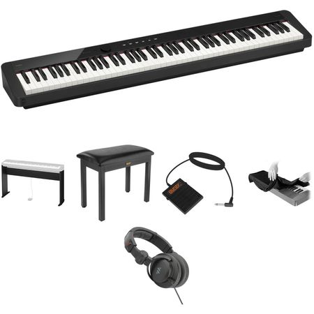 Piano Digital de 88 Teclas Casio Privia Px S1100 con Soporte Banco Auriculares y Pedal Negro 1662836-REG