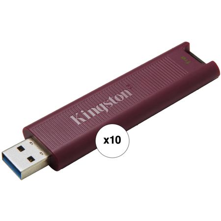 Paquete de 10 Unidades de Kingston Datatraveler Max Usb 3.2 Gen 2 Type a de 1Tb 1721995-REG