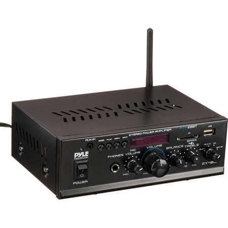 Amplificador de Potencia Estéreo Pyle Pro Mini Blue Series de 80W con Bluetooth 1315967-REG