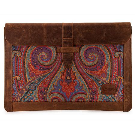 Funda de Cuero Genuino Londo para Macbook Pro y Macbook Air de 13 y 13.3 Pulgadas Marrón 1603933-REG