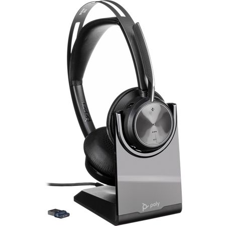 Auriculares Estéreo On Ear con Cancelación de Ruido Plantronics Voyager Focus 2 Uc Estándar Usb Ti 1667154-REG