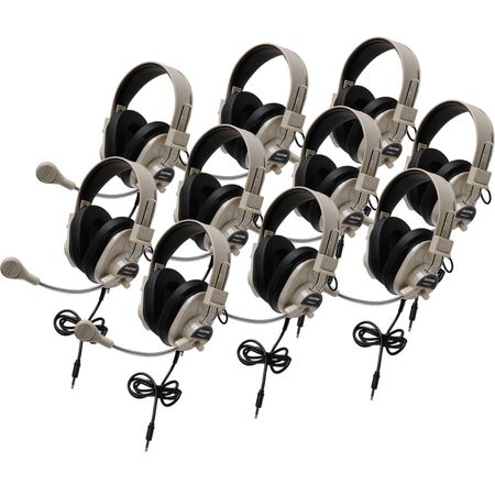 Auriculares Estéreo Multimedia Deluxe Califone 3066Avt 10L 3.5Mm To Go Plug Paquete de 10 Beige 1138958-REG