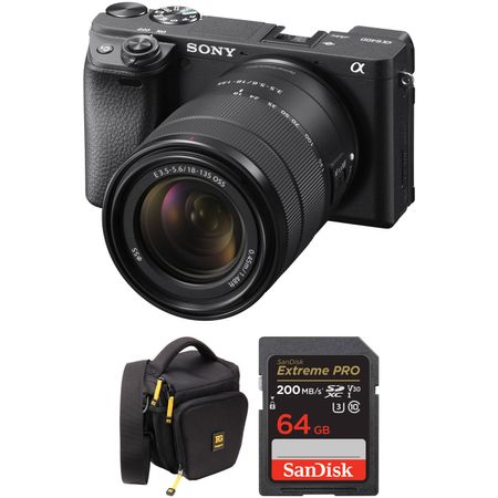 Cámara Sony A6400 Mirrorless con Lente de 18 135Mm y Kit de Accesorios 1736315-REG