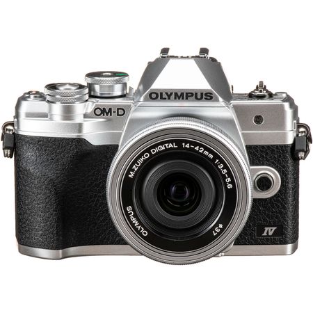 Cámara sin Espejo Olympus Om D E M10 Mark Iv con Lentes 14 42Mm Ez Plateado 1576158-REG