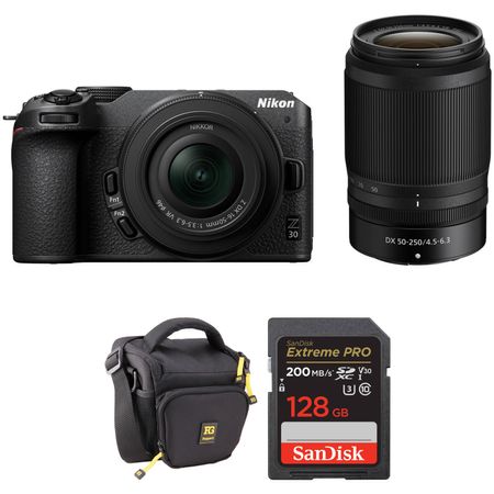 Cámara sin Espejo Nikon Z30 con Lentes 16 50Mm y 50 250Mm y Kit de Bolsa 1736769-REG