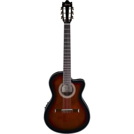 Guitarra Clásica Acústica Eléctrica Ibanez Ga35Tce Thin Line Sunburst Violín Oscuro 1161373-REG