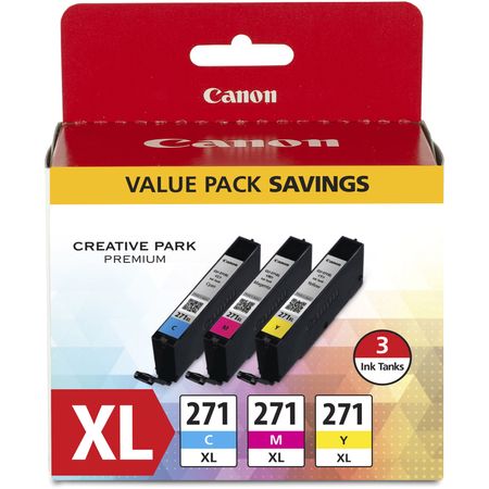 Pack de 3 Cartuchos de Tinta Canon Cli 271Xl Cmy 1178791-REG