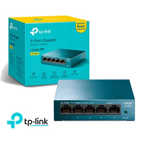 Switch Tp-Link Ls105G Con 5 Puertos 10-100-1000 Mbps