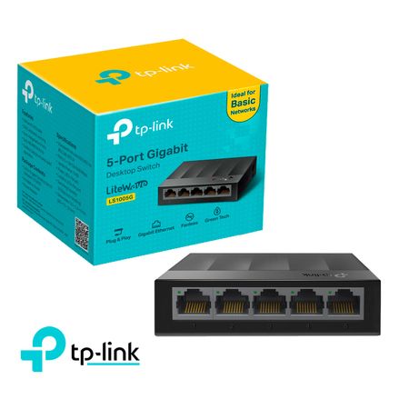 Switch Tp-Link Ls1005G Con 5 Puertos 10-100-1000 Mbps