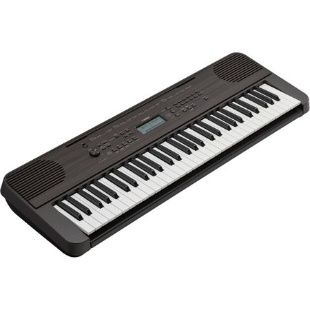 Teclado Portátil Yamaha Psr E360 de 61 Teclas con Sensibilidad Al Tacto Grano de Madera de Nogal Os 1451638-REG