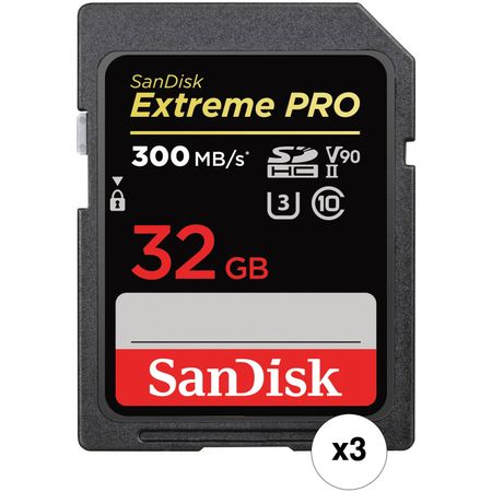 Tarjeta de Memoria Sandisk Extreme Pro Sdhc Uhs Ii de 32Gb Paquete de 3 1672132-REG