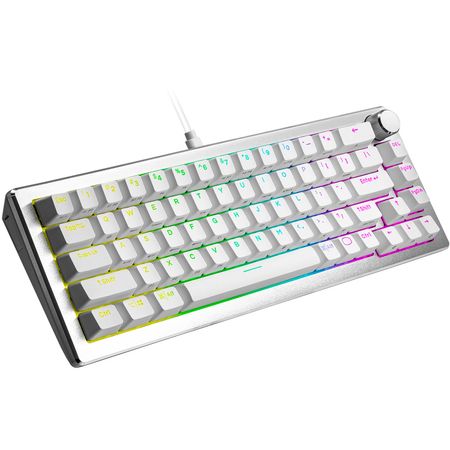 Teclado Mecánico Cooler Master Ck720 65 Personalizable Plateado Blanco Interruptores Blancos 1764773-REG