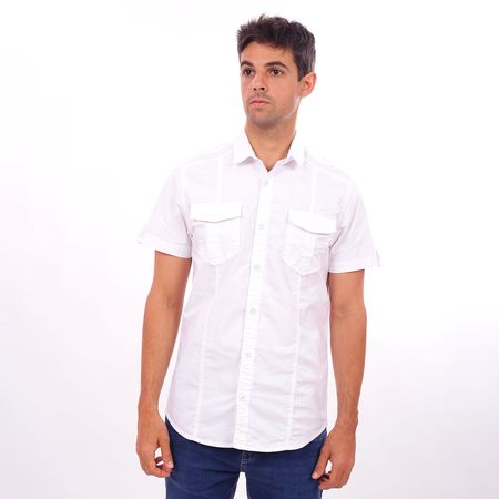 Camisa Mc Hombre Parada 111 Farru Color Blanco Talla M