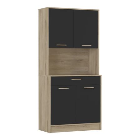 Mueble de Cocina Moderno Dajimu Marrón y Negro R&R MUEBLES