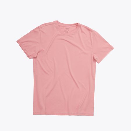Polo Rosado Coral para Hombre Drop the Label Cuello Redondo Manga Corta Algodón Pima talla XXL