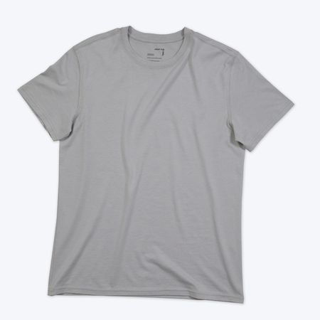 Polo Gris Oscuro para Hombre Drop the Label Cuello Redondo Manga Corta Algodón Pima talla S