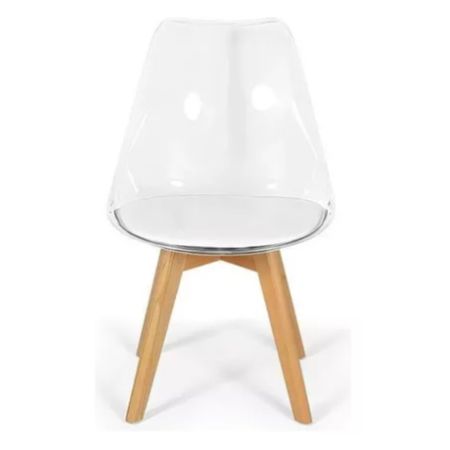 Silla Transparente Acolchada Modelo Eames