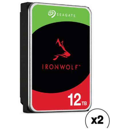 Paquete de 2 Unidades de Disco Duro Interno Nas Seagate Ironwolf de 12Tb 3.5 1671464-REG
