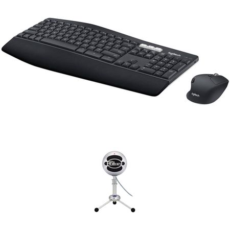 Kit de Teclado y Ratón Inalámbricos Logitech Mk850 Performance con Micrófono de Condensador Usb Blue 1697907-REG