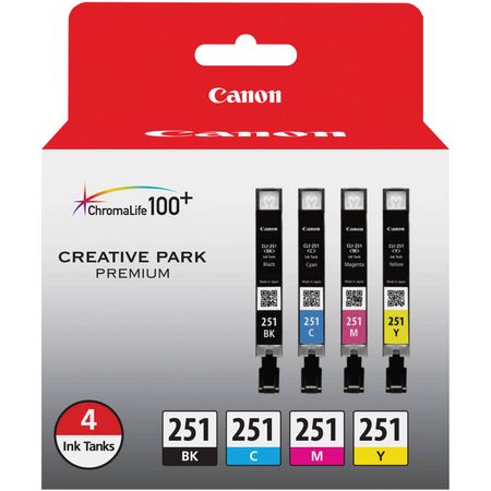 Set de Tinta Canon Cli 251 de 4 Cartuchos 1026797-REG