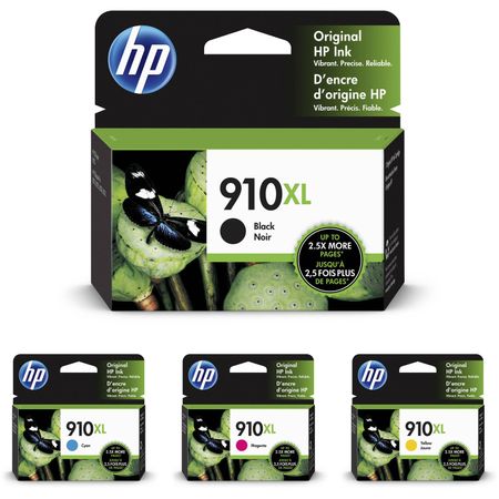 Set de Cartuchos de Tinta Hp 910Xl Negro Cian Magenta y Amarillo 1640488-REG