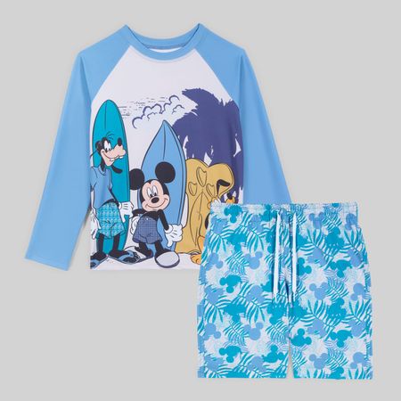 Ropa De Baño Para Niño Mickey Fp Rt Azul Talla a6