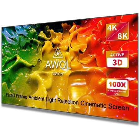 Pantalla de Proyección Fija AWOL Vision ALR-C100 Cinemática 49.8 x 88.0