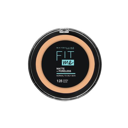Polvo Fit Me Matte + Poreless 0.30 Fl Oz Tono 128 Warm Nude Maybelline